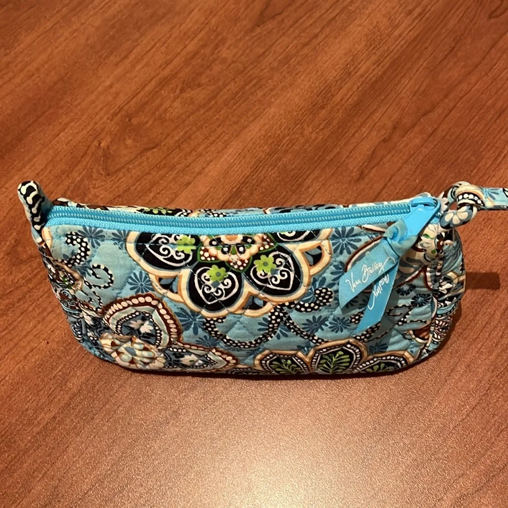 Vera Bradley Blue Floral Cosmetic Bag